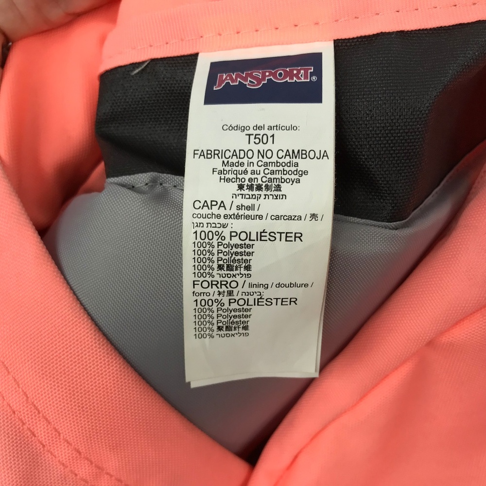 Price firm! Jansport Travel Backpack Peach Pink - Picture 7 of 8